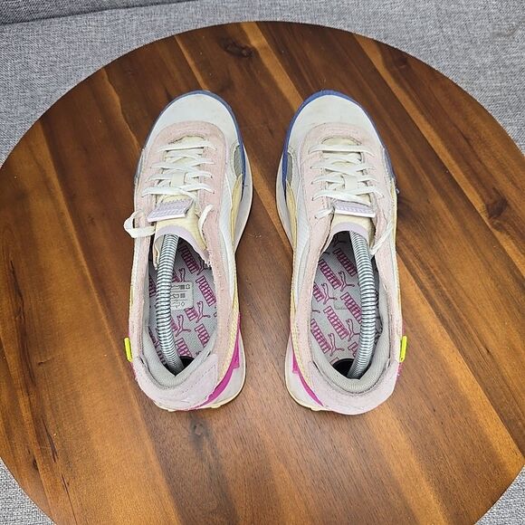 Puma Future Rider Double White Pink Lady' Casual Sneakers 382281-01 Women 9.5 - Picture 10 of 16